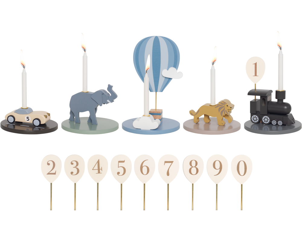 JABADABADO Geburtstagsdekoration 33cm T296 Zug 5-teilig