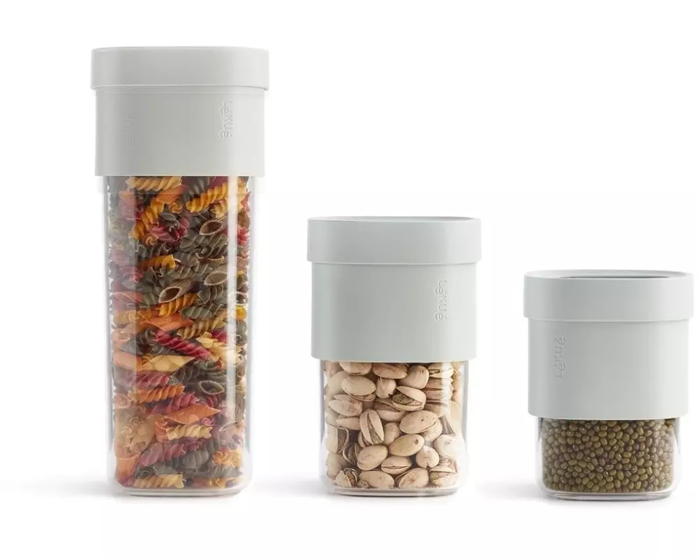 Lékué Vorratsdose Grün, 3er Set