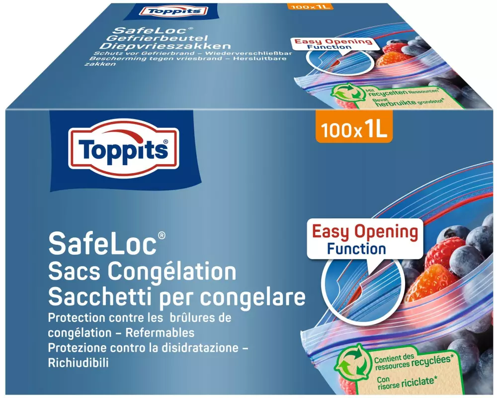 Toppits Gefrierbeutel 1 l Multipack 100 Stück