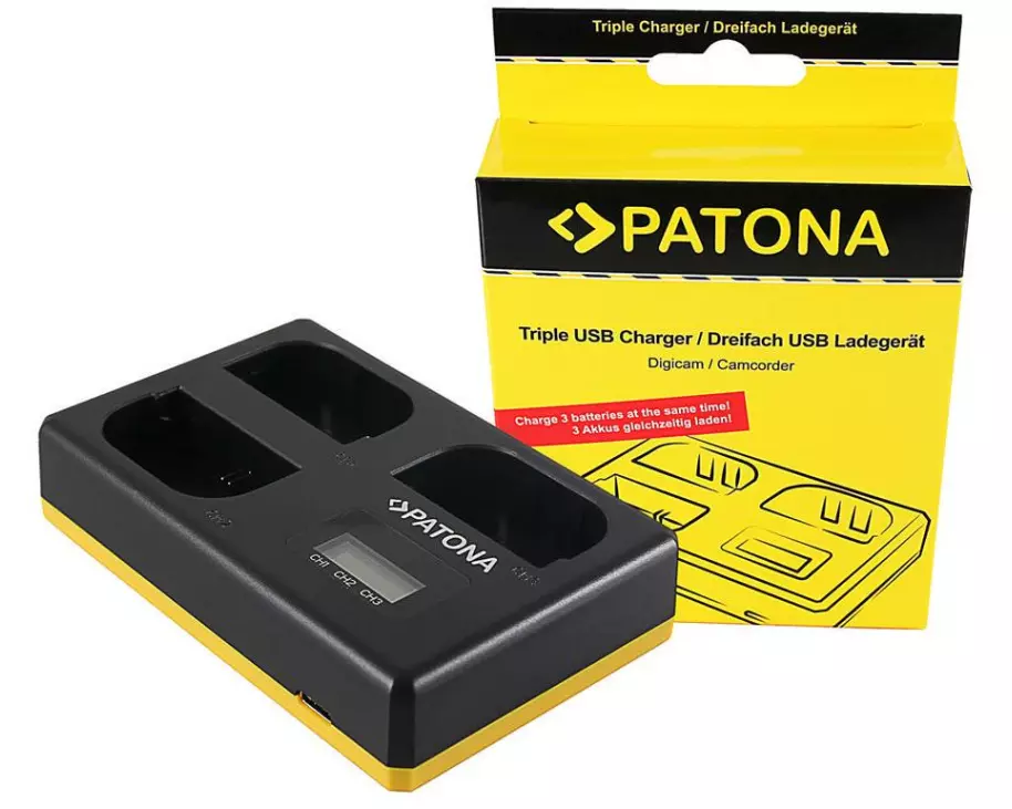 Patona Ladegerät Triple Canon LP-E6