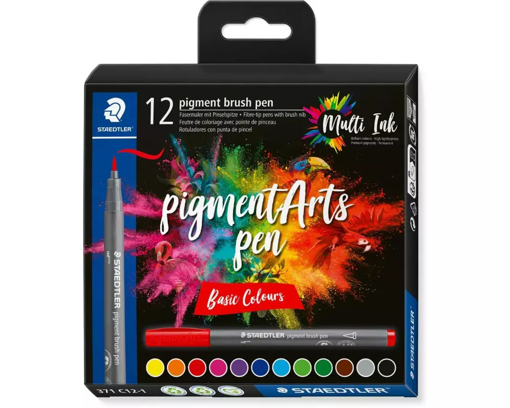 Staedtler Fasermaler Pigment Arts Brush Pen Basic Colours