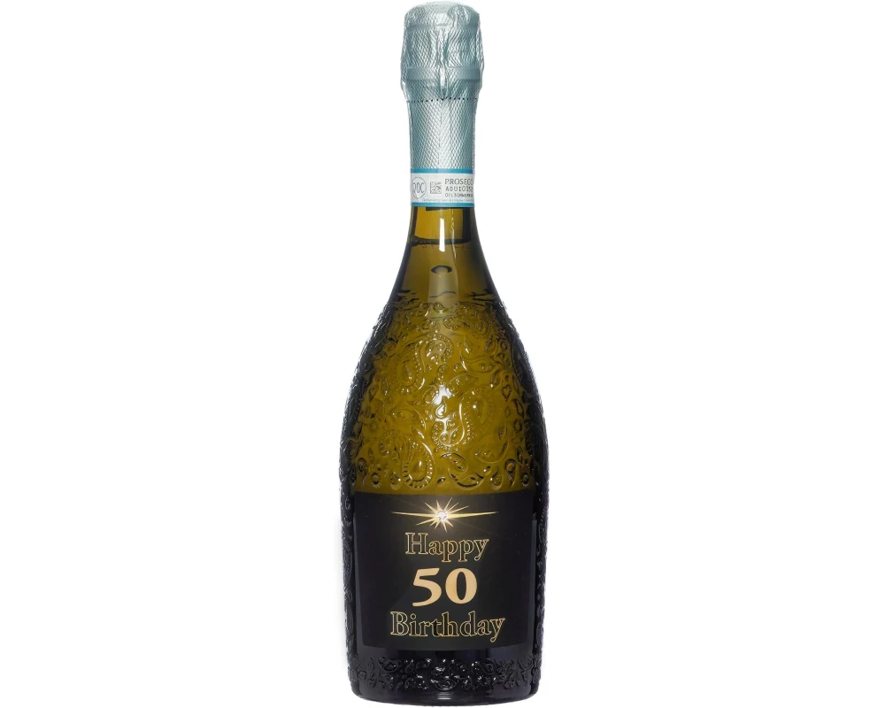 Dreams and Fantasy Geschenkidee Prosecco dark Happy Birthday 50 750 ml