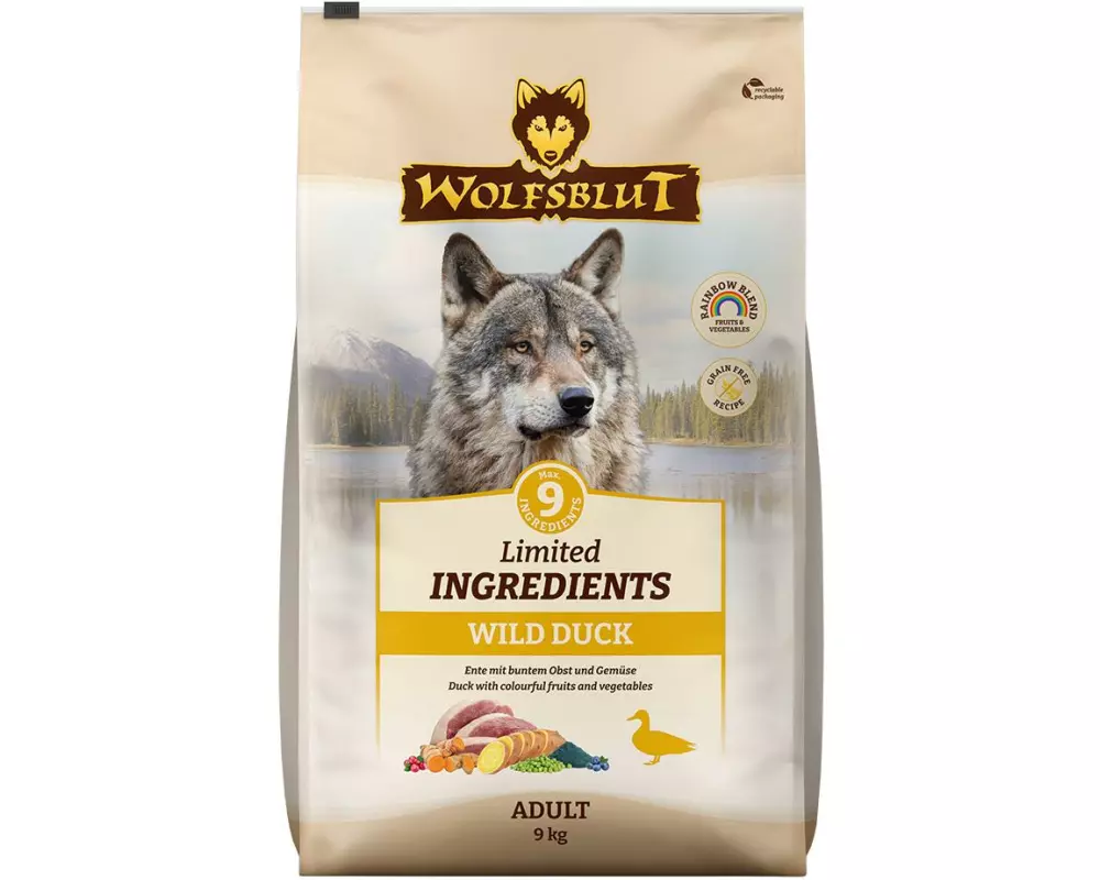 Wolfsblut Trockenfutter Adult Wild Duck 9 kg