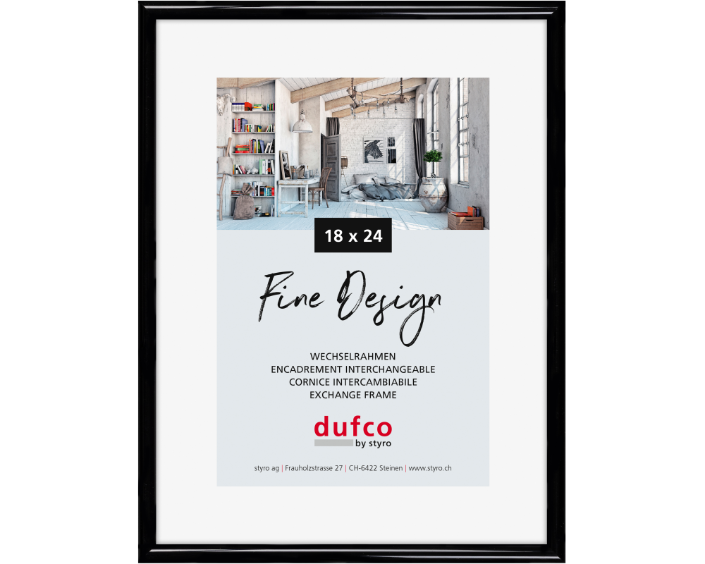 DUFCO Bilderrahmen 18x24cm 1400.40050 Fine Design schwarz