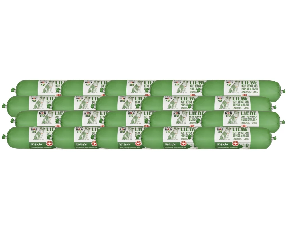 naturaDog Nassfutter Bio Poulet mit Kartoffel Terrine Multi, 20 x 400g