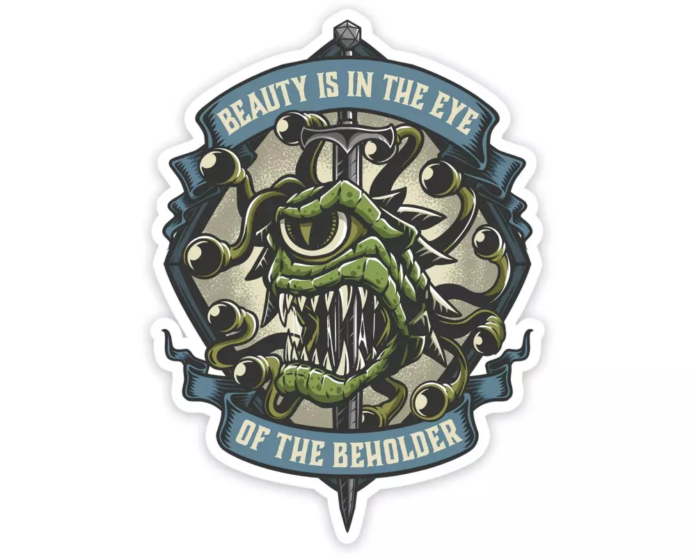 Glass Staff Eye of The Beholder Sticker Mehrfarbig