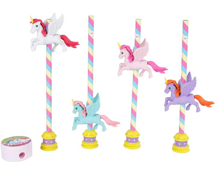 ROOST Schreibset Einhorn 590222 4-teilig