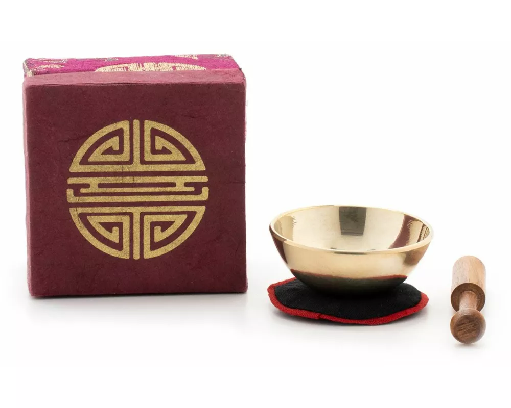Mini-Klangschale - Set in Box mini violett/brokat longevity 5146