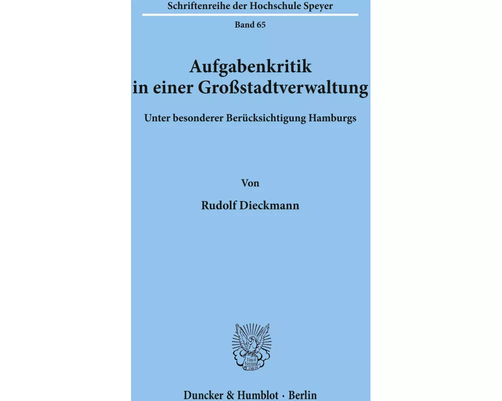 Aufgabenkritik in einer Großstadtverwaltung
