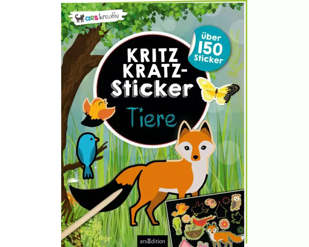 Kritzkratz-Sticker – Tiere