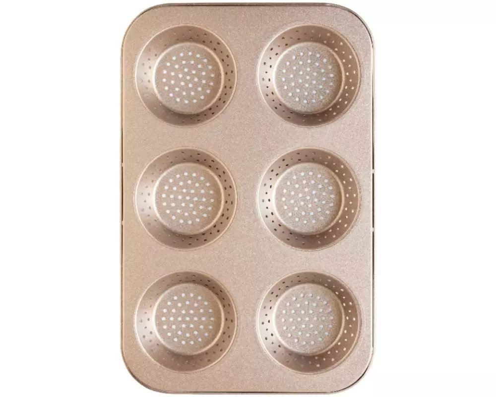 Decora Backform Rose Gold Line Tartelett-Form 6 gelochte Mulden
