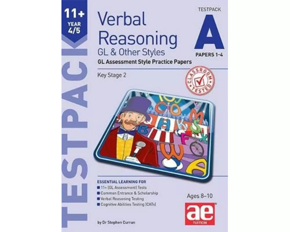 11+ Verbal Reasoning Year 4/5 GL & Other Styles Testpack A Papers 1-4