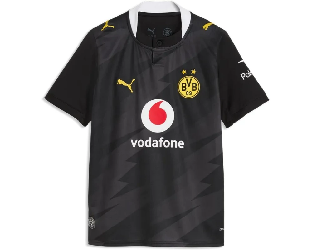 PUMA BVB Away Jersey Replica Jr Schwarz, 152
