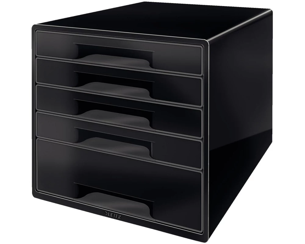 Leitz Schubladenbox Wow Cube 5 Schwarz