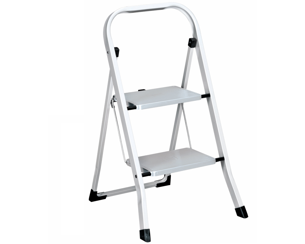 HAILO Klapptrittleiter Stahl Basic 370.156671.20 2 Stufen weiss