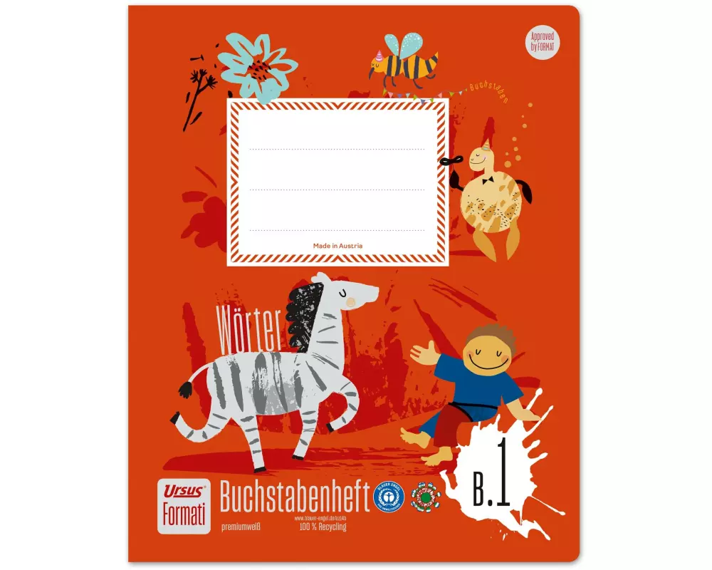 Formati Schulheft Druckschrift B.1, 19.5 x 24 cm, Liniert