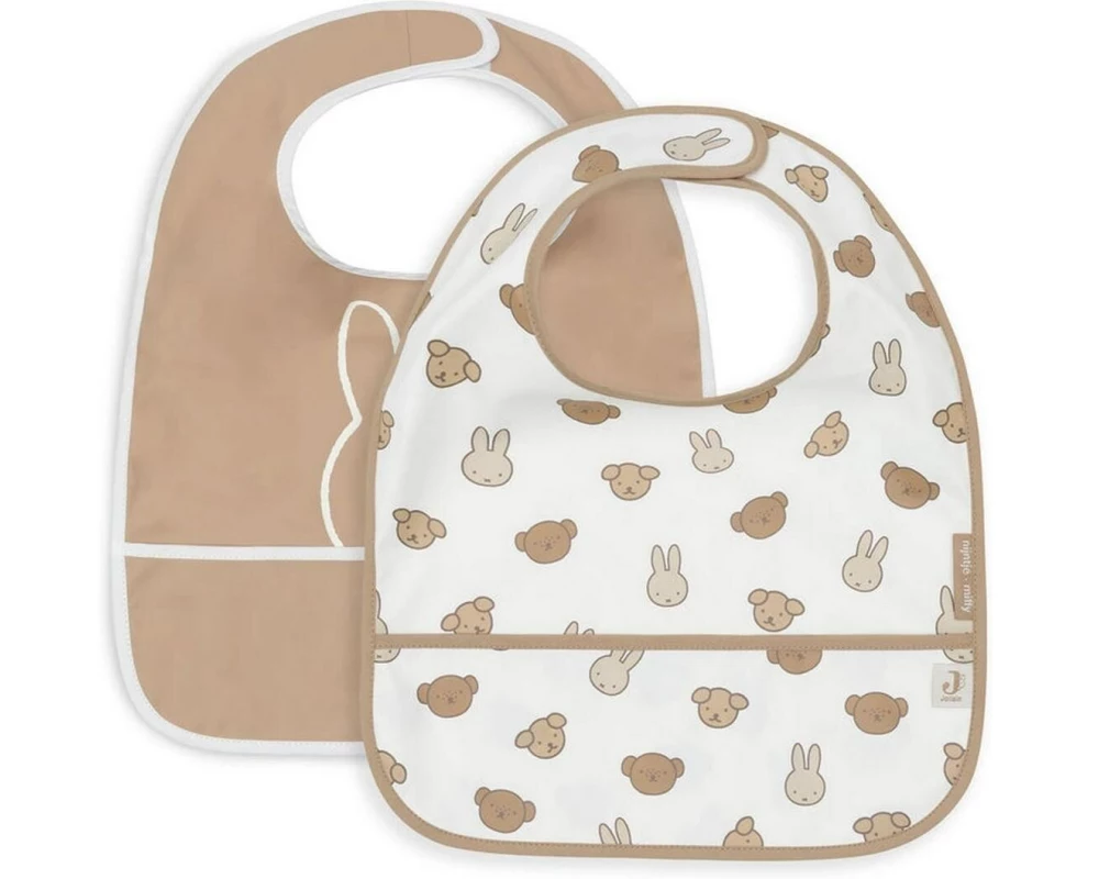 Jollein Lätzchen wasserdicht 2er Set Miffy and Friends 40 x 29 cm