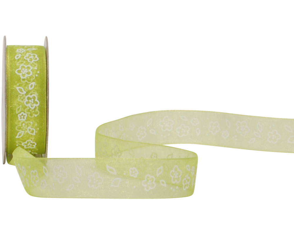 SPYK Band Cubino 15mm/4m 1038.1564 grün/weiss Petit Fleurs