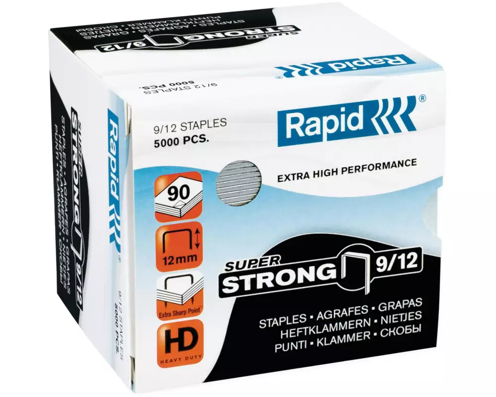Rapid Heftklammern Strong, 9/12, 5000 Stück