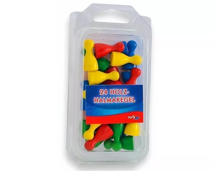 24 bunte Holz Halmakegel