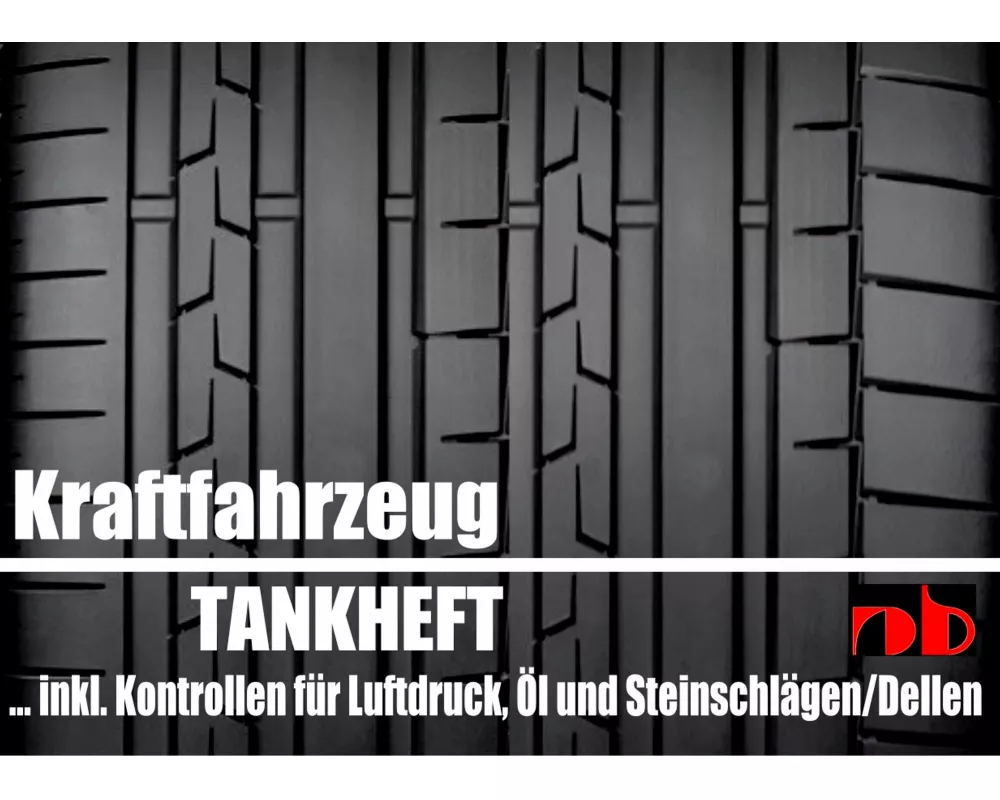 Fahrtenbuch Tankheft Tankbuch für alle KFZ inkl. Kontrollen für Öl und Reifendruck