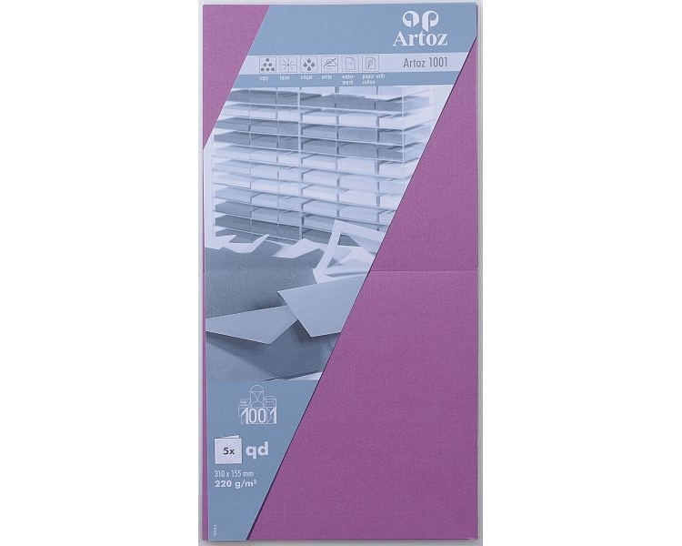ARTOZ Karten 1001 310x155mm 107452264 220g, holunder 5 Blatt