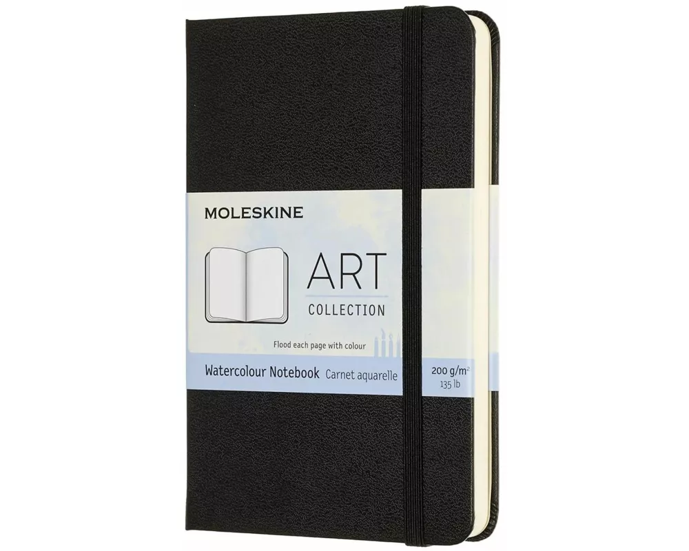 Moleskine Watercolour Notebook P/A6, 200G-Watercolour Paper, Hard Cover, Black