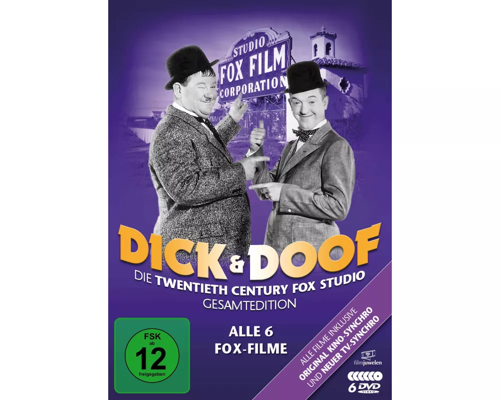 Dick und Doof - Die Fox-Studio-Gesamtedition (Alle 6 Fox-Filme). 3 DVDs
