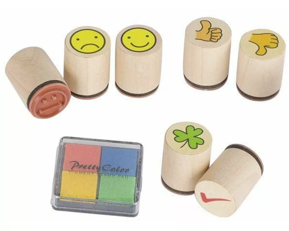 Stempel Kleeblatt, Smile, ...(7 Stempel), Motivationsstempel