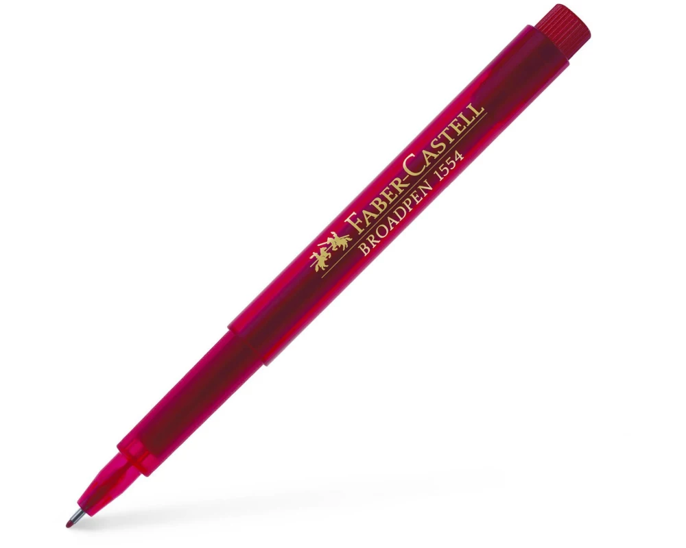 Faber-Castell Fineliner Broadpen 1554 0.8 mm, Rot