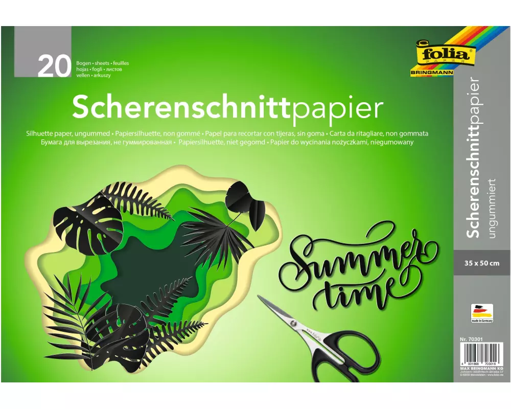 Folia Papier-Set 35 x 50 cm, Schwarz