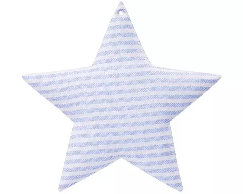 HobbyFun Stoff Figur Stern 2 Stück, Dunkelblau/Hellblau