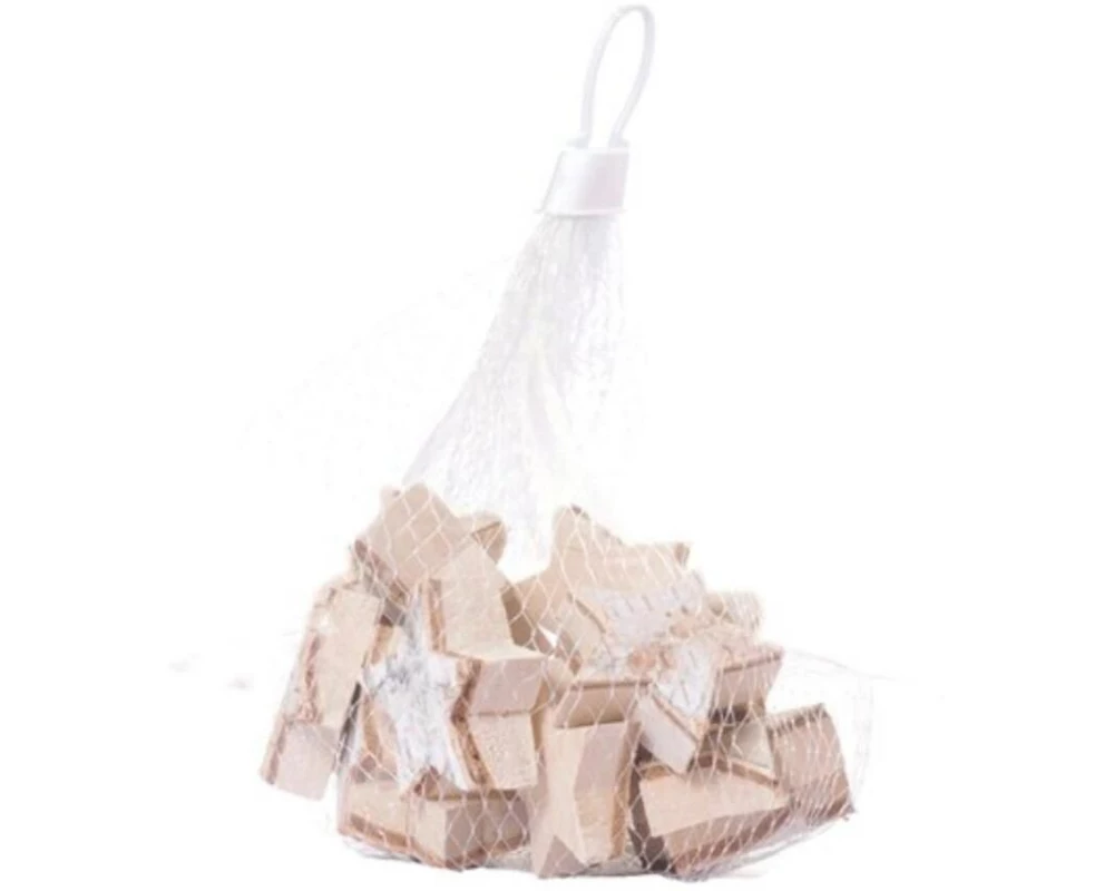 CHALET Streudeko Birkensterne in Tüte 4 cm