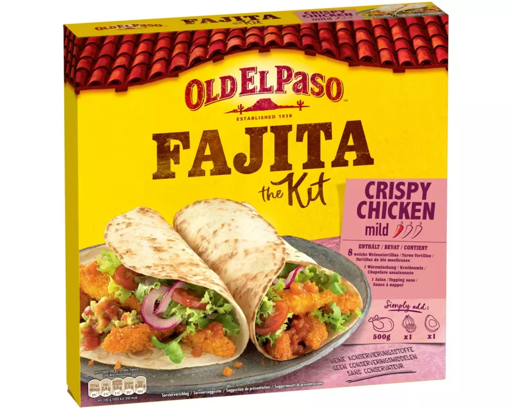 Old El Paso Fajita Kit Crispy Chicken 555 g