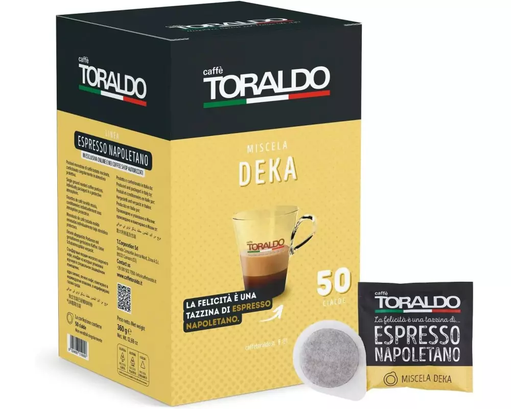 Caffè Toraldo E.S.E. Pads Miscela Dek Koffeinfreie 50 Stück