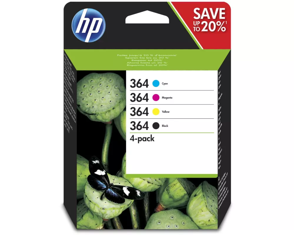 HP Combopack Nr. 364 (Tinte N9J73AE) C/M/Y/BK