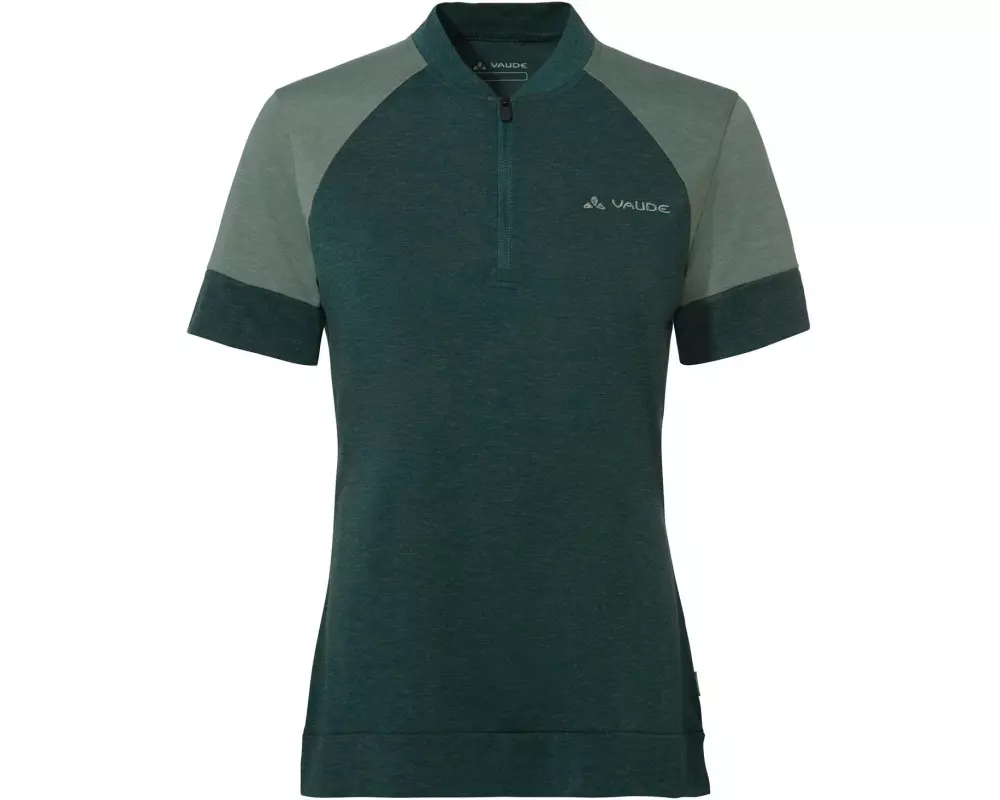 VAUDE Damen T-Shirt Wo Altissimo Q-Zip deep pond Grün, Grösse 40
