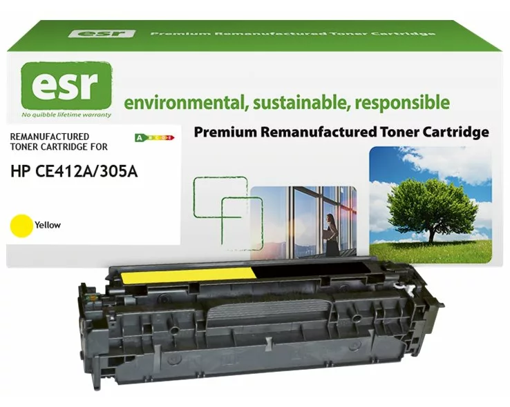 ESR Toner cartridge compatible with HP CE412A yellow remanufactured 2.600 pages