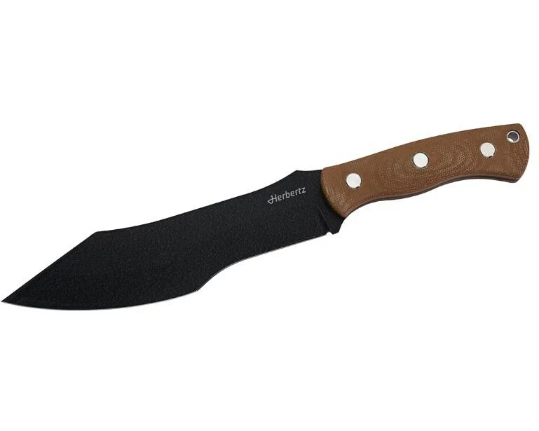 Herbertz Bushcraft- und Survivalmesser D2 desert micarta