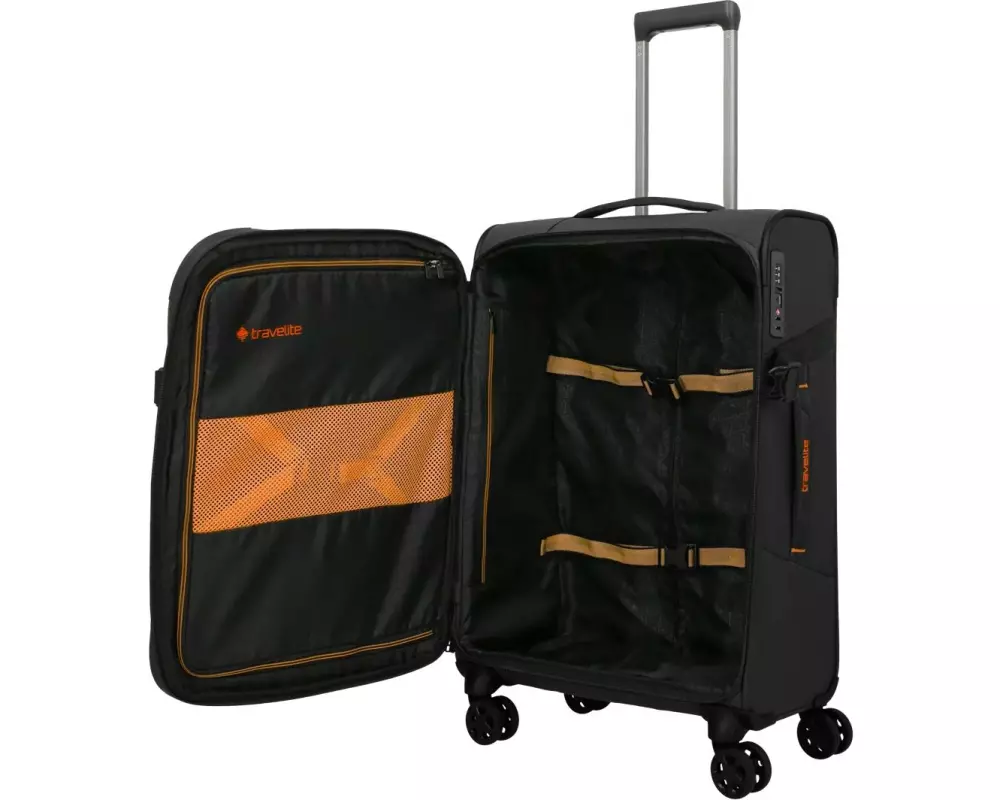 travelite BRIIZE Trolley M erweiterbar 67 l Schwarz
