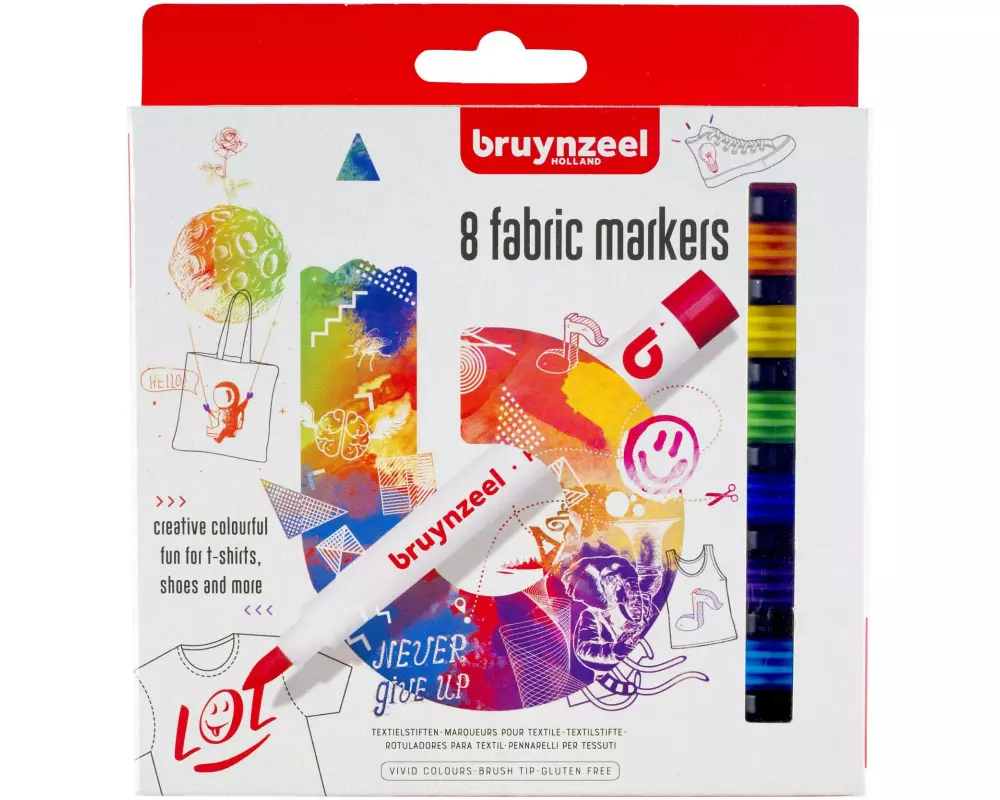 Bruynzeel Textilmarker 8 Stück