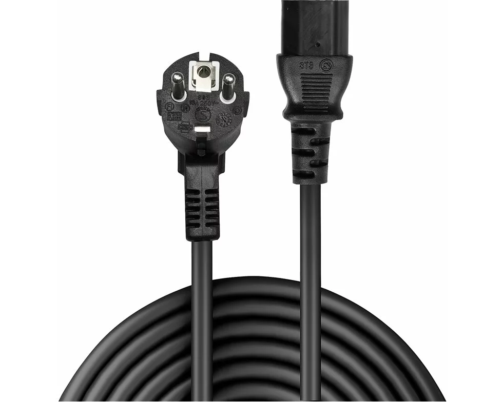 LINDY IEC-Mains lead 2m Schuko 2 Pin Plug to IEC C13