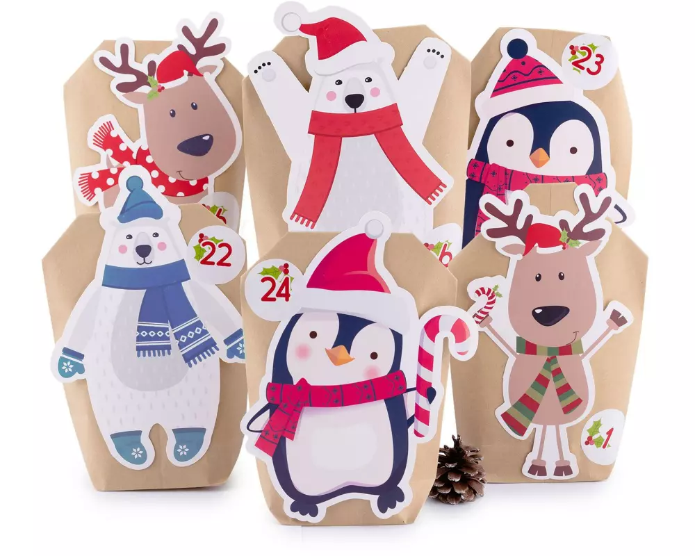 Pajoma Adventskalender Tier-Mix 24 Beutel