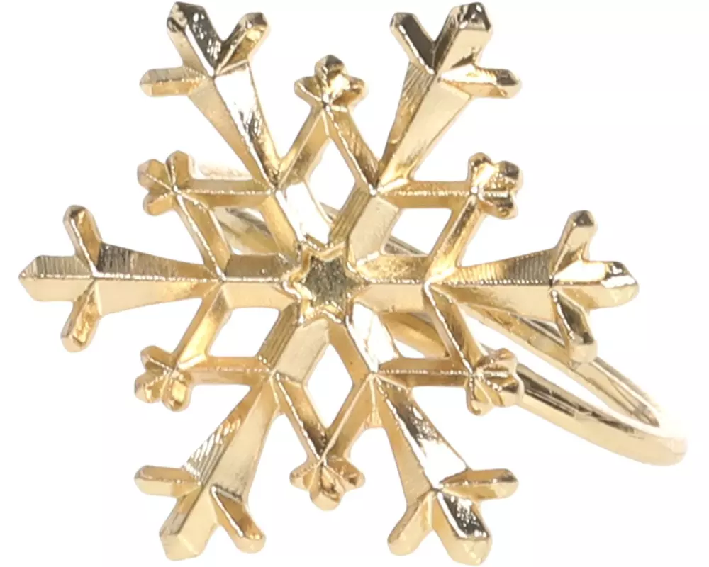 Chic Antique Serviettenhalter Schneeflocke, Gold