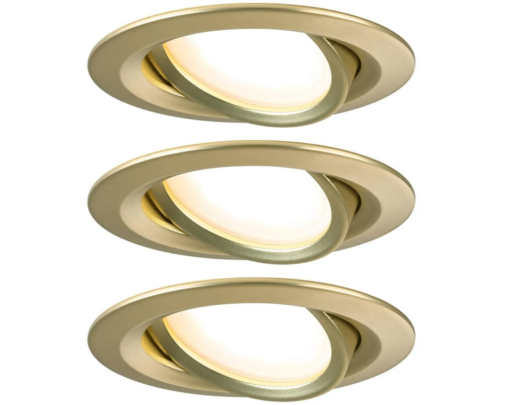 Paulmann Einbauleuchte LED Nova Coin 3-Set Gold