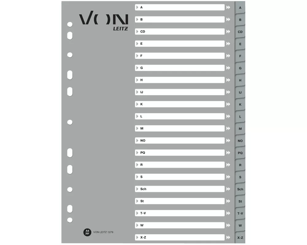 VON Register A4, A-Z