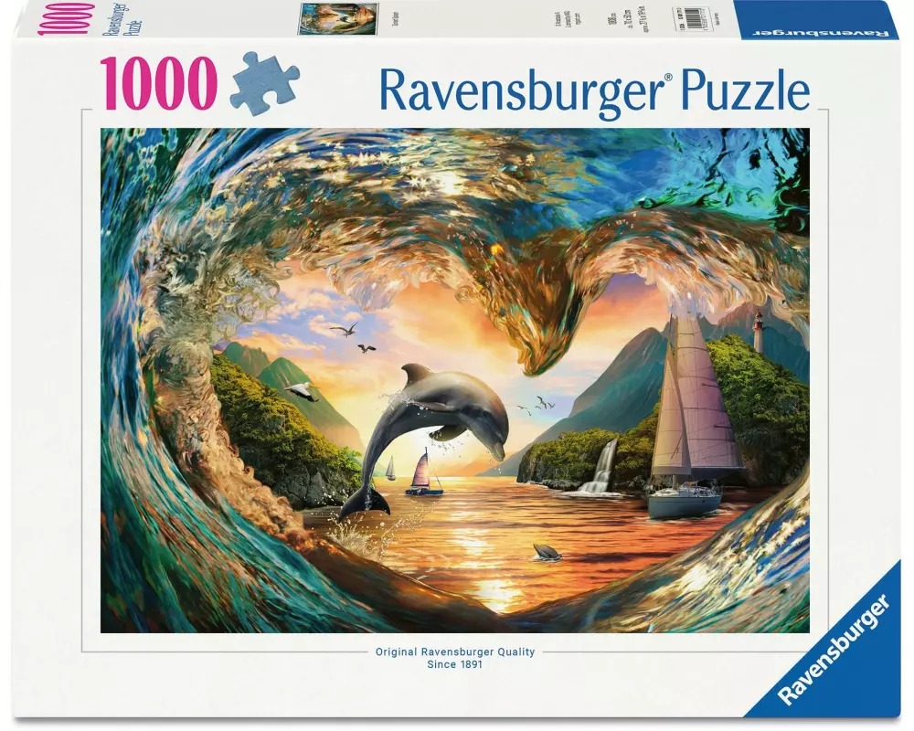 Ravensburger Puzzle Sprung in den Sonnenuntergang 1000 Teile 70 x 50 cm