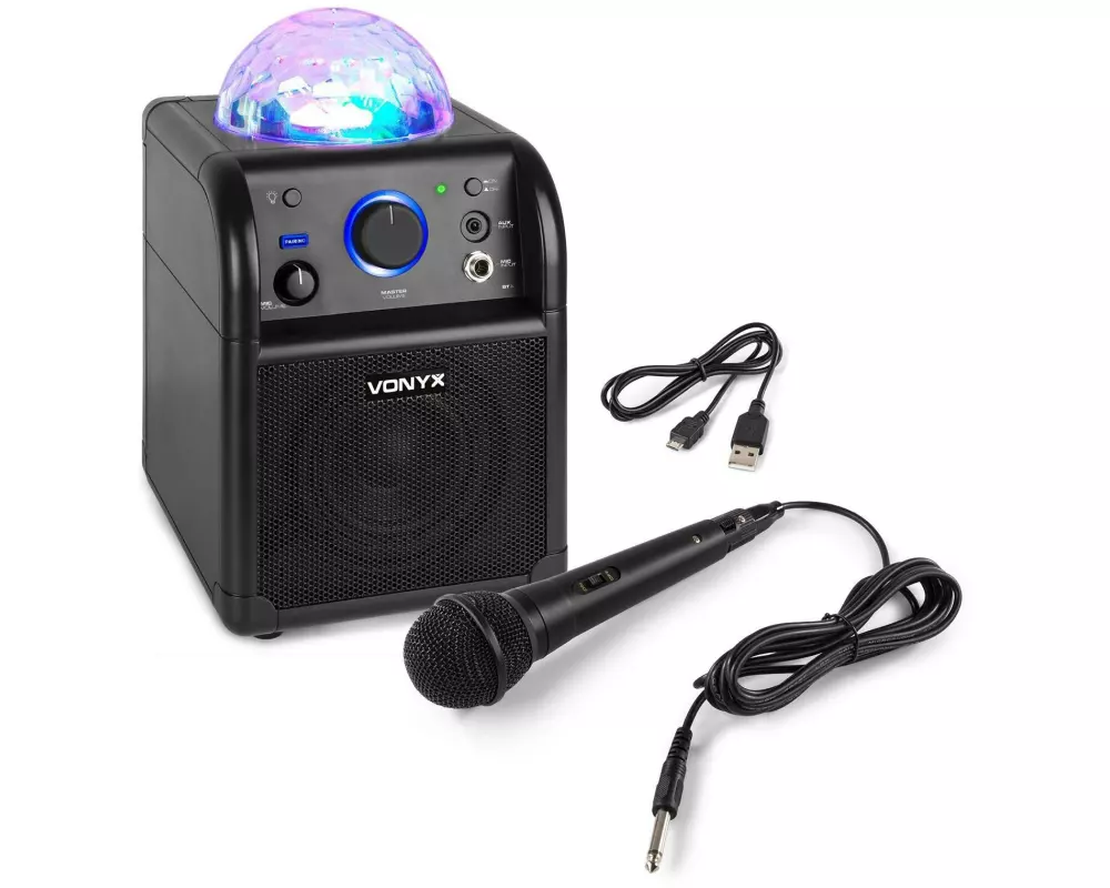 Vonyx Lautsprecher SBS50B Karaoke Speaker Schwarz