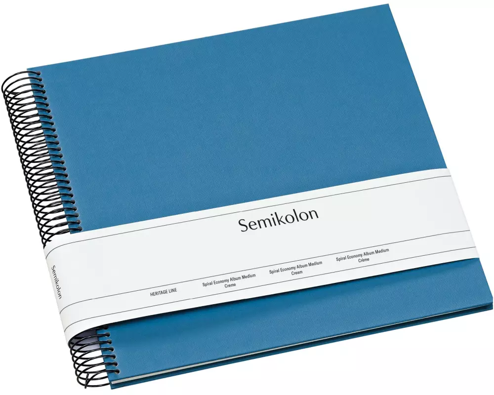 Semikolon Fotoalbum 23 x 24.5 cm Blau, 40 cremeweisse Seiten