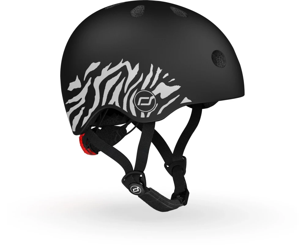 Scoot and Ride Kinderhelm Zebra Schwarz, XXS-S